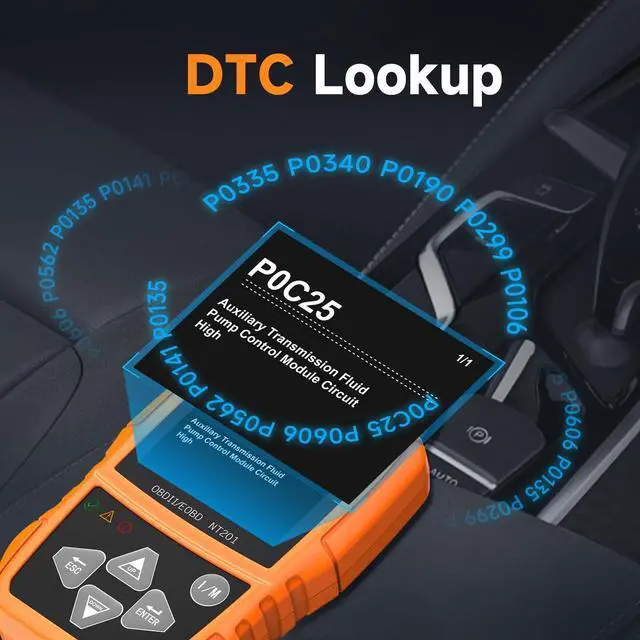 Alt view image 13 of 14 - NT201 OBD2 Scanner Code Reader for Cars and Trucks - Reset Check Engine Light, Read and Clear Fault Codes, Live Data Diagnostic Tool for All Cars Since 1996