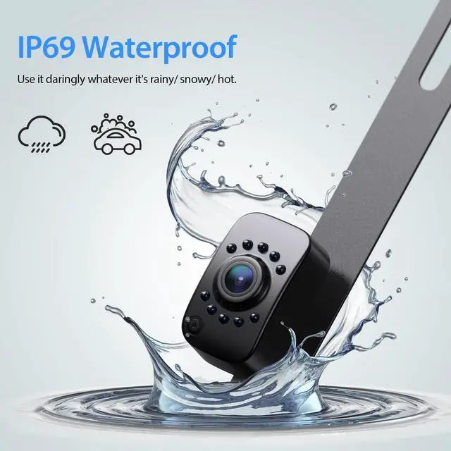 Alt view image 13 of 14 - Backup Camera for Truck 7''HD 2K Front/Rear View Monitor kit IP69 Waterproof Night Vision DIY Grid Lines for Car RVs Trucks Tractors Bus Semi-Trailers Pickup AY7