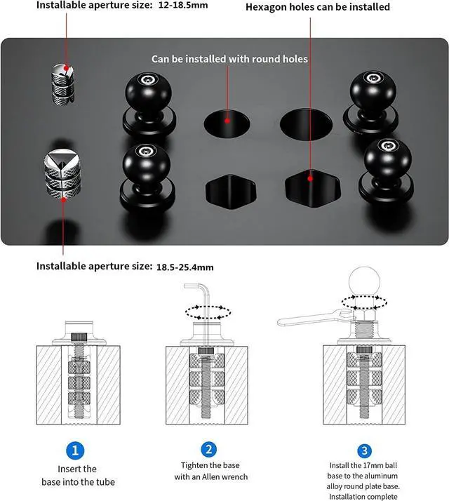 Alt view image 11 of 14 - Motorcycle Fork Stem Phone Mount, Motorcycle Phone Mount, 1S One-Push Automatically Lock & Release, Fits for Fork Stem 12-25.4mm in Diameter, for 4.0-6.9" Cellphones