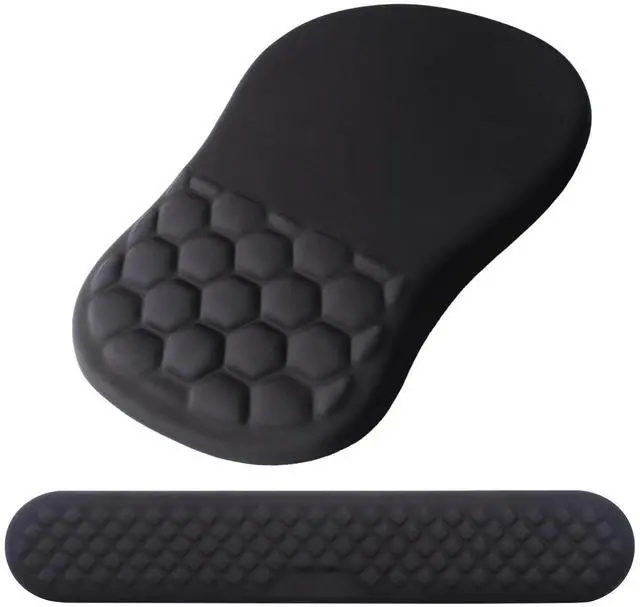 Alt view image 8 of 14 - Mouse Pad Wrist Support, 2 in1 Keyboard Wrist Rest+ Ergonomic Mouse Pad, Non-Slip Wrist Rest for Computer Keyboard, Made Easy Typing & Relieve Wrist PainBlack