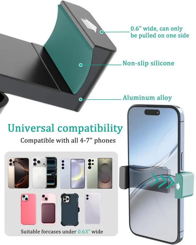Alt view image 14 of 14 - Phone Holder, Gooseneck Cell Phone Mount for Baby Stroller, Shopping Cart, Bicycle, Pilates Reformer, Handlebar Clamp Mount for iPhone 16 Pro Max/14/13/12, Galaxy S24, 47" Smartphone