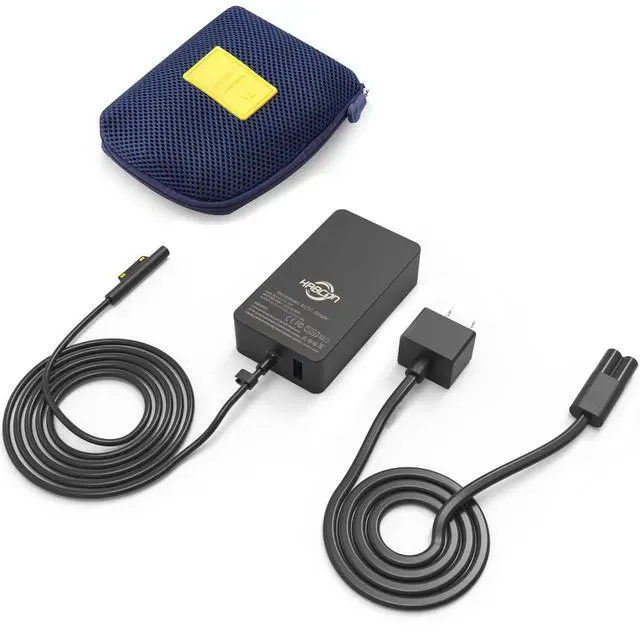 Alt view image 14 of 14 - 127W Charger for Microsoft Surface Book 3 2 1, Surface Laptop 7 6 5 Go2 Studio Go 4 3 2 1, Surface Pro 11 10 9 8 7+ X 7 6 5 4 3, Surface Go 3 2 1, 11.2FT Cord&Carry Bag