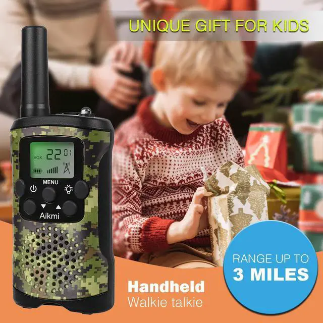 Alt view image 10 of 14 - Gifts for Kids Aged 5-12 Boy Toys Kids Walkie Talkies 22 Channel 2 Way Radio 3 Miles Long Range fit Outdoor Adventure Hunt Game Camp Toys for Boys 6 7 8 9 Years Old Gifts for Boys