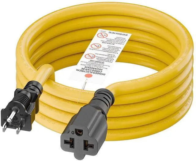 Alt view image 8 of 14 - 4 in1 NEMA 5-15P Extension Cord, 6FT NEMA 5-15P to 5-15R, 5-20R, 6-15R, 6-20R Adapter Cord, 15A to 20A AC Adapter Cable, 6FT 3 Prong Extension Cords