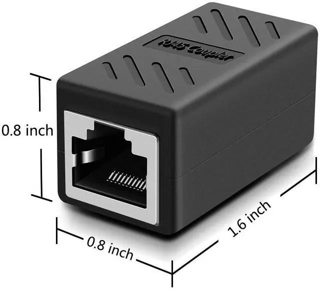 Alt view image 11 of 14 - RJ45 Coupler, Ethernet Connectors, Hielded in-Line Coupler for Cat7/Cat6/Cat5e/Cat5 Ethernet Cable Extender Connector - Female to Female (Black-30 Pack)