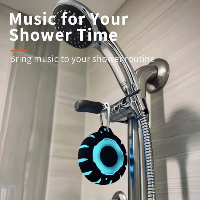 Alt view image 10 of 14 - Waterproof Shower Bluetooth Speaker, Durable & Portable with Clear Sound, Ideal for Shower, Pool, Beach & Kayaking Great Gift for All Ages