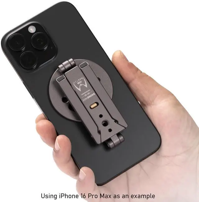 Alt view image 13 of 14 - Ultra-Compact Magnetic Tripod for iPhone | Foldable Hook Design, 20 N52 Magnets, Cold Shoe & 1/4" Screw - Phone Stand for iPhone 12-17 & MagSafe Devices