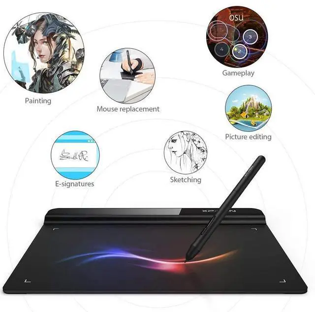 Alt view image 12 of 14 - Drawing Tablet StarG640 Digital Graphic Tablet 6x4 Inch Art Tablet with Battery-Free Stylus Pen Tablet for Mac, Windows and Chromebook (Drawing/E-Learning/Remote-Working)