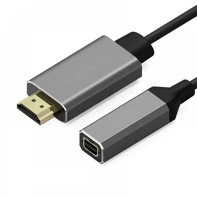 Alt view image 8 of 13 - HDMI to Mini for Display Port Converter Adapter Cable 4K X 2K HDMI Male to Female Video Cable
