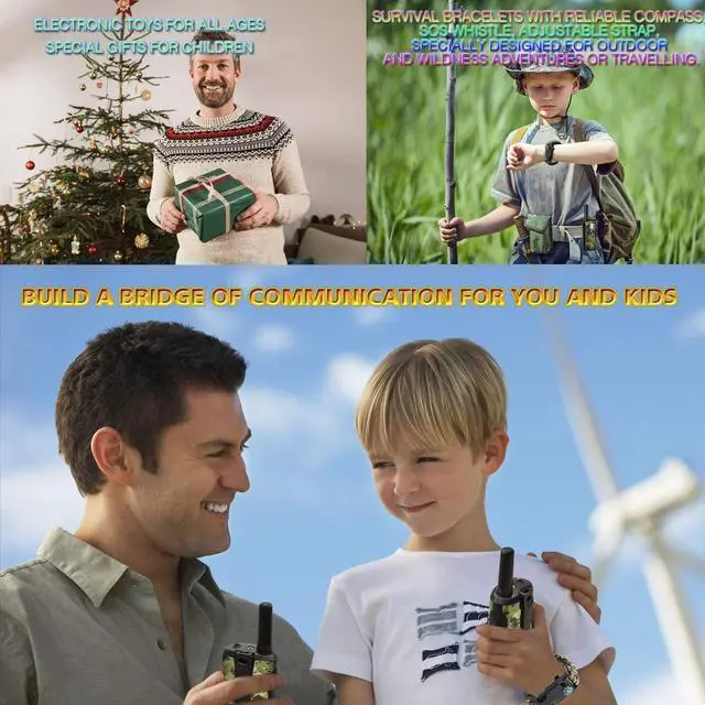 Alt view image 9 of 14 - Gifts for Kids Aged 5-12 Boy Toys Kids Walkie Talkies 22 Channel 2 Way Radio 3 Miles Long Range fit Outdoor Adventure Hunt Game Camp Toys for Boys 6 7 8 9 Years Old Gifts for Boys