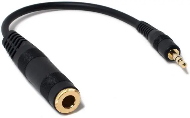 Alt view image 4 of 6 - Genuine Adapter Cable Female 1/4" 6.3mm to Male 1/8" 3.5mm Plug for Headphones