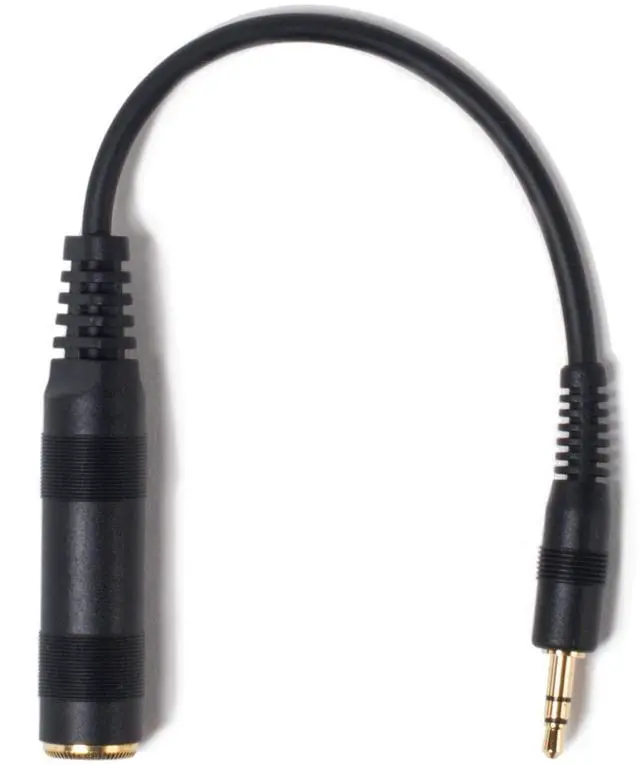 Alt view image 5 of 6 - Genuine Adapter Cable Female 1/4" 6.3mm to Male 1/8" 3.5mm Plug for Headphones