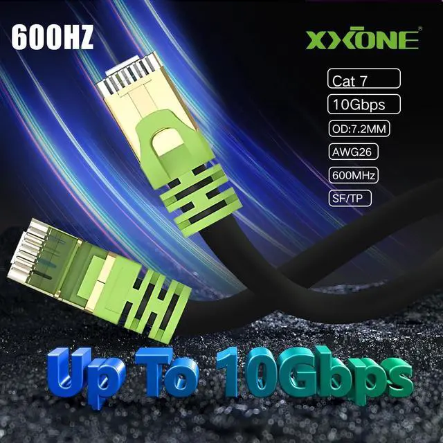Alt view image 10 of 14 - Outdoor Cat 7 Ethernet Cable 100ft, 26AWG Heavy-Duty Cat7 Networking Cord Patch Cable RJ45 Transmission Speed 10GbpsTransmission Bandwidth 600Mhz LAN Wire Cable SFTP Waterproof Direct Burial (100FT)