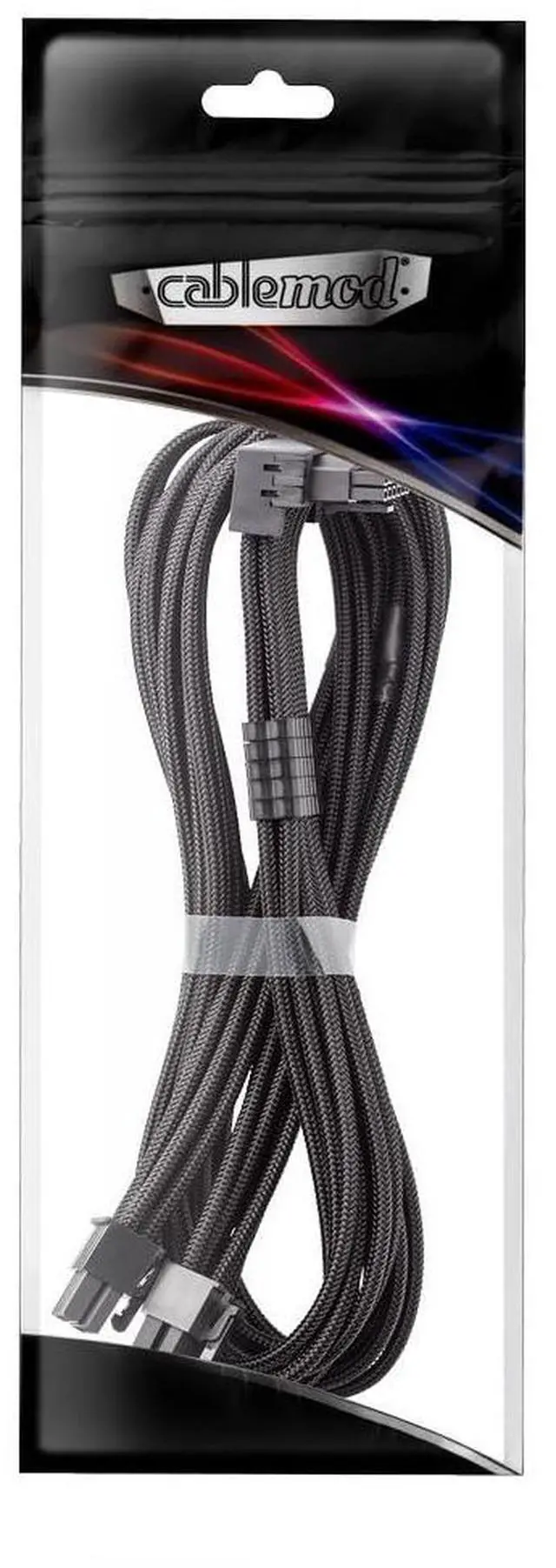 Alt view image 6 of 6 - C-Series Pro ModMesh Sleeved 12VHPWR 90° StealthSense PCI-e Cable for Corsair - Variant B (Black, 16-pin to Dual 8-pin, 60cm)