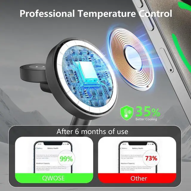 Alt view image 10 of 14 - 2026 3 in 1 Charging Station for Apple iPhone AirPods Watch with Mag-Safe Charger Wireless Charger Stand for iPhone 17 16 15 14 13 12 Series AirPods iWatch Series - Gifts for Wife & Husband