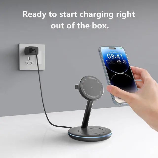 Alt view image 12 of 14 - 2026 3 in 1 Charging Station for Apple iPhone AirPods Watch with Mag-Safe Charger Wireless Charger Stand for iPhone 17 16 15 14 13 12 Series AirPods iWatch Series - Gifts for Wife & Husband