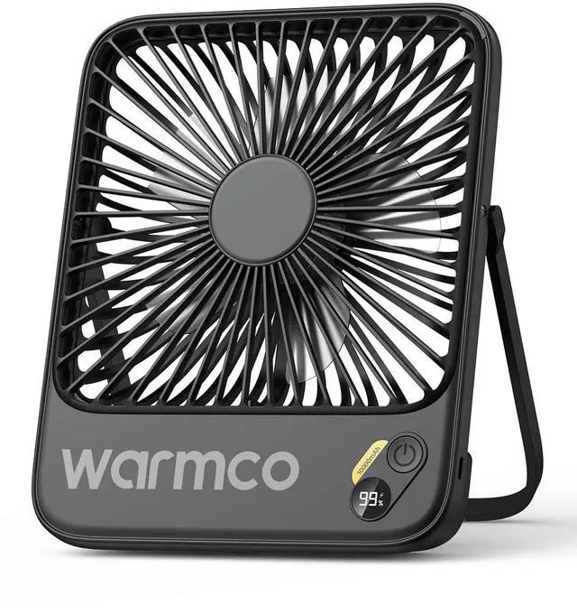 Alt view image 8 of 14 - 10000mAh Portable Travel Fan 7-inch, Max 24H Runtime, Ultra-thin Quiet Rechargeable Battery Operated Desk Fan with Digital Display for Camping, Office, Bedroom, Cruise Essentials