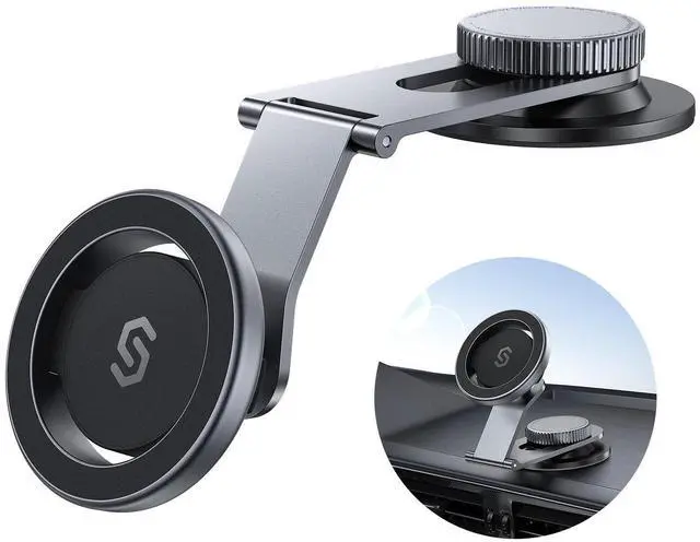 Alt view image 8 of 14 - Fits MagSafe Car Mount for Universal Dashboard,Tesla Screen, Magnetic Phone Holder for Car, Foldable Aluminum Alloy Arm,Super Stable Car Mount for iPhone 17 Pro Max 16 15 14 13 12&All Phones