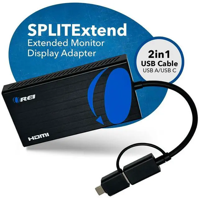 Alt view image 9 of 14 - HDMI Splitter Extended Display for Dual Monitor - Multi-Monitor Display 3 Separate Screens - USB A & USB-C Adapter to HDMI 2.0, 4K@30Hz Output 1, 1080p Output 2 for Windows, Mac OS G