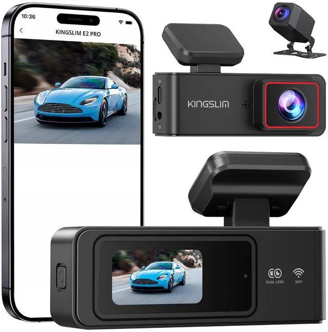 Alt view image 8 of 14 - 2K Dash Cam Front and Rear with 64GB SD Card, Wireless WiFi Dash Camera for Cars, 1.5'' Screen Mini Dashcam Front and Back, Support G-Sensor/Time Lapse 2 Kinds Parking Monitor