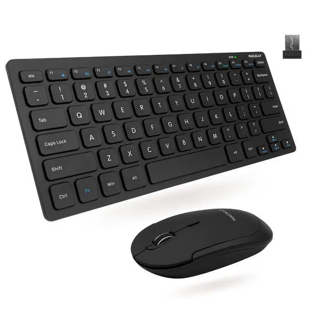 Alt view image 8 of 14 - Small Wireless Keyboard and Mouse Combo - Quiet Productivity Duo - 2.4G Wireless Keyboard Mouse for PC - 78 Key Mini Keyboard and Mouse with Slim Body, Click Buttons, and 3 DPI Modes