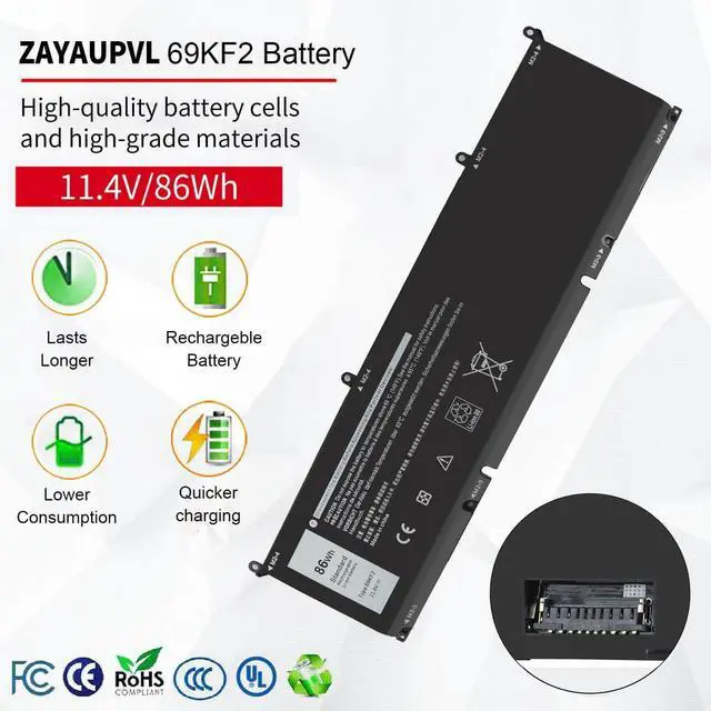 Alt view image 7 of 10 - 86Wh 69KF2 Battery for Dell XPS 15 9500 9510 9520 Precision 5550 5560 5570 Alienware M15 M17 R3 R4,G15 5510 5511 5515 5520 5521,G7 7500,Inspiron 7510 7610 P87F P91F P45E p100f 70N2F 11.4V