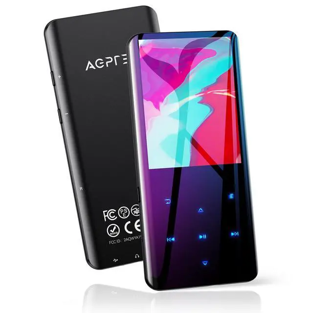 Alt view image 8 of 14 - 64GB MP3 Player with Bluetooth 5.3, A19PL 2.4" Curved Screen Portable Music Player with Speaker Lossless Sound with FM Radio, Voice Recorder, Supports up to 128GB, Black