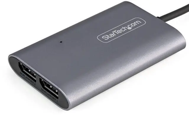 Alt view image 10 of 10 - Thunderbolt to Dual DisplayPort Adapter DP 1.4, Dual 4K 60Hz Thunderbolt to DP Converter, 2X Monitor Video Display Adapter, Mac & Windows