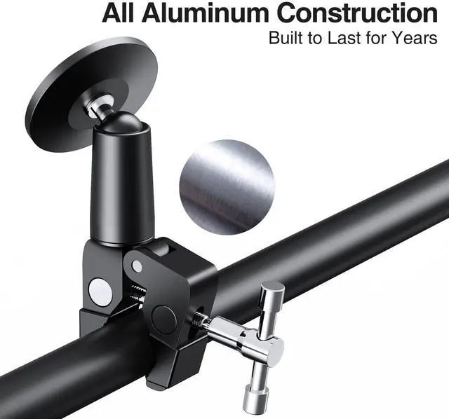 Alt view image 13 of 14 - Magnetic Phone Clamp Mount, Adjustable Phone Holder for Mic Stand/Music Stand/Golf Cart/Treadmill/Stroller/Shopping Cart/Stationary Bike, iPhone Clamp Mount for Magsafe iPhone 16 15 14