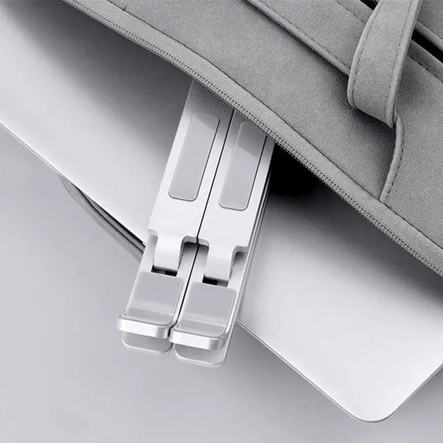 Alt view image 8 of 8 - Laptop Stand Adjustable Portable Aluminum for 10" - 17" Laptop Tablet