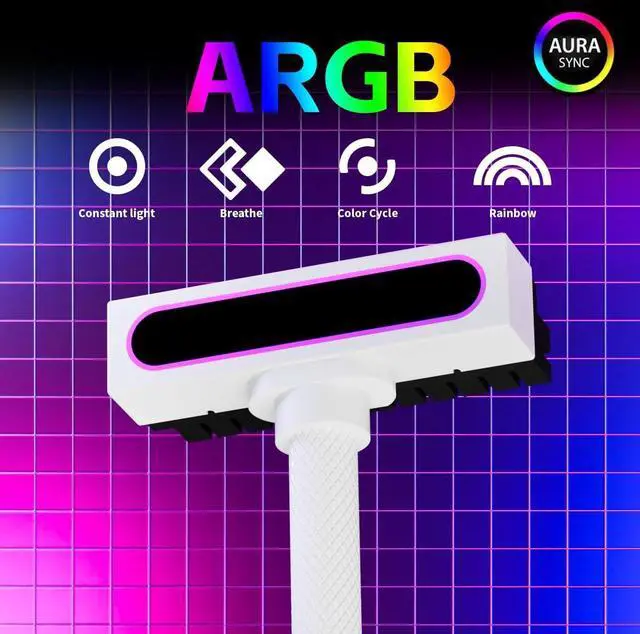 Alt view image 8 of 12 - 24PIN PSU Extension Cable,ARGB PC Cable with 5V 3Pin,18AWG 90 Degree Right-Angle Design for Cleaner PC Builds.30CM(White)