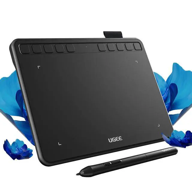 Alt view image 8 of 14 - Graphics Drawing Tablet, UGEE S640 Digital Drawing Pad with 10 Hot Keys, 6.5x4 inch Pen Tablet with 8192 Levels Battery-Free Stylus Support Android/Windows/Mac OS/Chrome OS/Linux