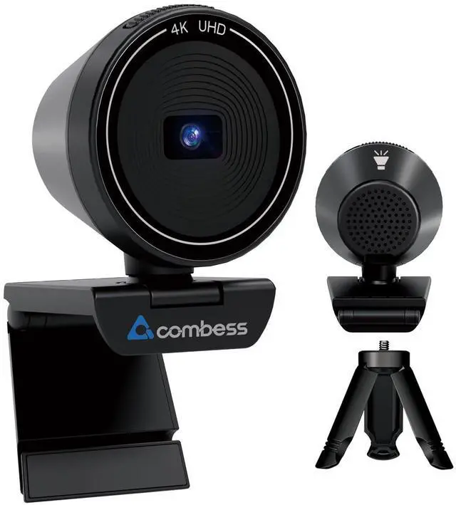 Alt view image 8 of 14 - 4K USB Webcam for PC with Speaker & Microphone, 85° Wide Angle Web Camera, Auto Focus, Dual Noise Cancelling Mics, Privacy Cover, Plug-and-Play for Desktop/Laptop