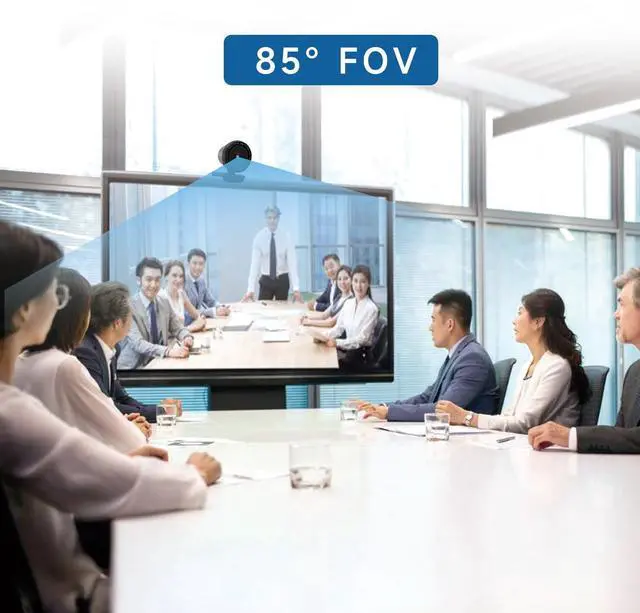 Alt view image 10 of 14 - 4K USB Webcam for PC with Speaker & Microphone, 85° Wide Angle Web Camera, Auto Focus, Dual Noise Cancelling Mics, Privacy Cover, Plug-and-Play for Desktop/Laptop