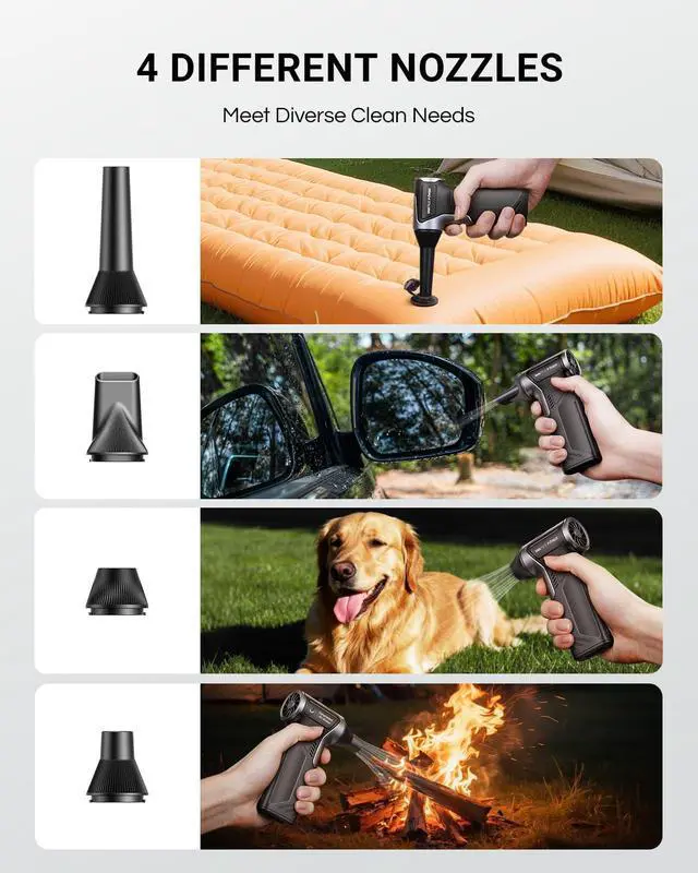 Alt view image 11 of 14 - T150 Compressed Air Duster, 110000RPM Cordless Air Duster Rechargeable, 3-Gear Adjustable, Mini Snow Blower with Fast Charging, Small Handheld Air Blower for PC, Computer, Keyboard,Car