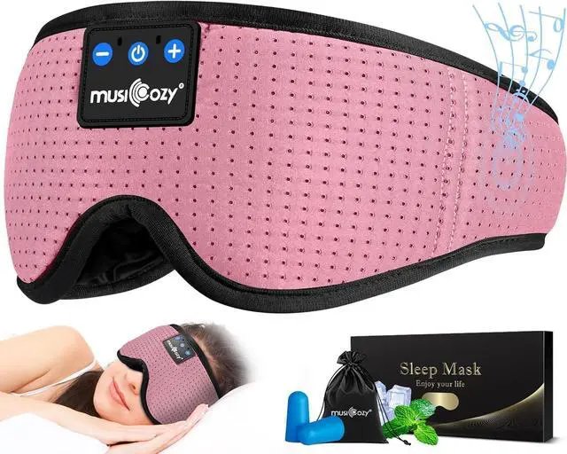 Alt view image 8 of 14 - Sleep Headphones, Bluetooth 5.4 Sleep Mask Headband Headphones Sleeping Eye Mask, Wireless Music Earbuds Earphones with HD Stereo Speakers for Side Sleepers, Cool Gadgets Unique Gift