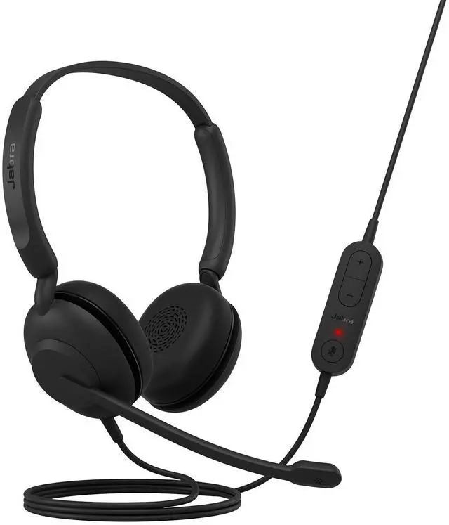 Alt view image 8 of 14 - Evolve 10 Wired Headset with Noise-Cancelling Microphone for PC/Laptop Use, Easy USB-A Setup, TCO Certified, Lightweight Design, Inline Call/Volume Controls for Online Meetings, Black