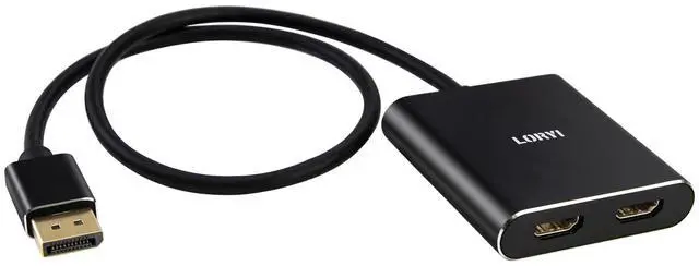 Alt view image 8 of 14 - Displayport to Dual HDMI Splitter,4K 60Hz Multi-Monitor Splitter,Dual Monitor DP to 2 HDMI Monitor for Computer Laptop Graphic Card,PC,Windows Compatible MST Extended Mode