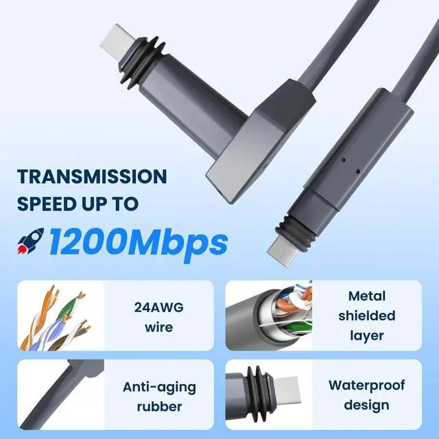 Alt view image 10 of 14 - Starlink Cable 75FT for Standard Actuated Gen 2, Starlink Replacement Cable for Rectangular Satellite V2 Waterproof Gray (75FT/23M)