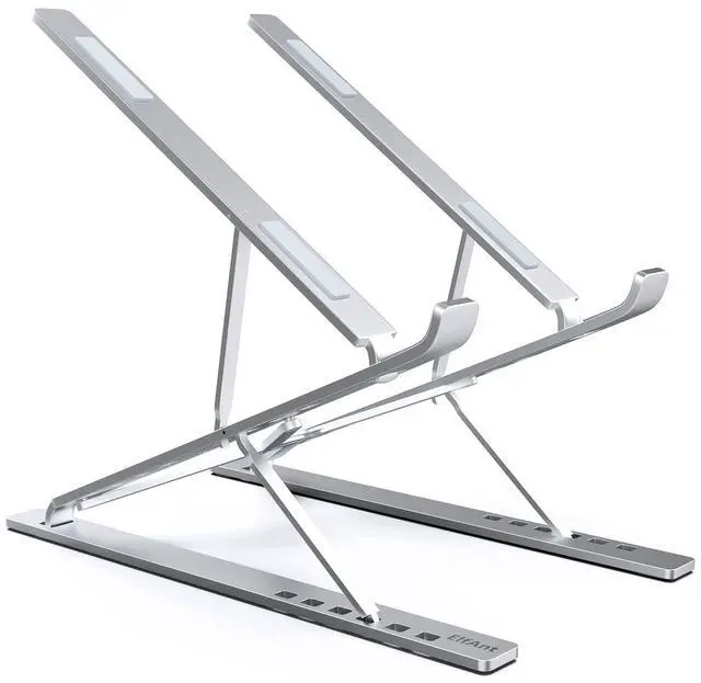 Alt view image 5 of 8 - Laptop Stand Adjustable Portable Aluminum for 10" - 17" Laptop Tablet