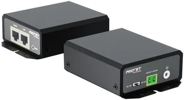 Alt view image 8 of 14 - Gigabit PoE Splitter 12V/24V DC 25W, IEEE802.3af/at Compliant Power Adapter, IP40, Work Temp -40F to 149F, 6KV Surge Protection, for Non-PoE Terminals, PT-PD208GT