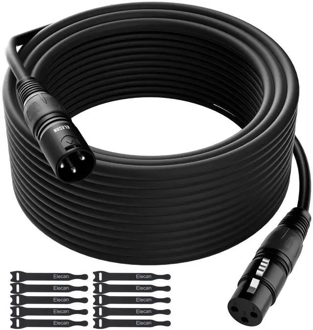 Alt view image 7 of 12 - XLR Cable Microphone Cable 150 Feet,Heavy Duty Balanced XLR Speaker Cable (From 25-200FT) 3-Pin Shielded Male to Female Mic Cord,DMX Stage Lighting Patch Cable for Speaker Systems Mixer+10 Ties