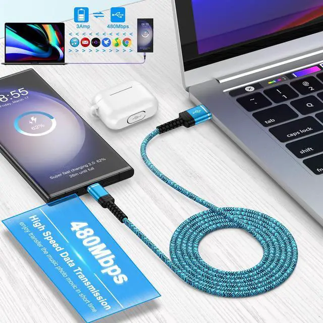 Alt view image 11 of 14 - Car Carplay Cable for iPhone 17 Pro Max Air 16 15 Pro Max 16e 15 Plus 15, 3 Pack 3ft Type A to USB C Android Samsung S24 Ultra Car Charger Cord Fast Charging for Samsung Galaxy S25 FE A17 A55 A14 5G