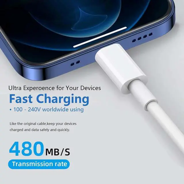 Alt view image 8 of 10 - 2 Pack 6FT Car Carplay Cable Data Cord for iPhone 17 Air/16E 16 Plus 15 Pro MaxiPad Pro 13 11, iPad Air USB A to USB Type C Charger Charging,Samsung Galaxy Tab A7 A8 A9 S10+ S9 S8 Note 10 S10,LG,MOTO