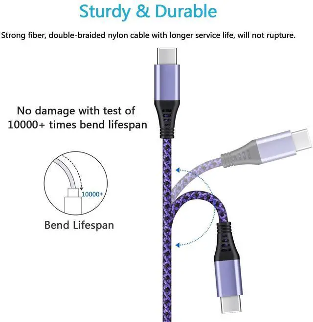 Alt view image 11 of 14 - for iPhone 16e 17e 17 Pro Max Air, 6FT Fast USB Type C Cable Phone Charger Charging Cord for iPhone 16e, 16, 16 Pro Max, 16 Pro, 16 Plus, 15, 15 Pro Max Plus, LG Stylo 4, Car Carplay Power Cord Wire
