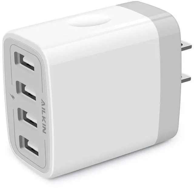 Alt view image 7 of 12 - USB Charger Cube, Wall Charger Plug, 4.8A 4-Muti Port USB Adapter Power Plug Charging Station Box Base Replacement for iPhone 15 14 13 12 16 Pro Max/X/17, iPad Samsung Phones Charging Block