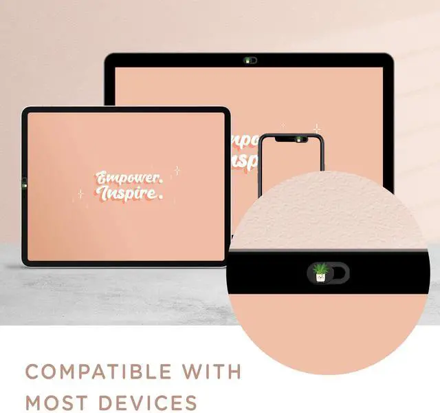 Alt view image 12 of 14 - 6pk Laptop Camera Cover Slide Cute, Laptop Accessories, Phone & Computer Camera Webcam Cover Slide, Web Cam Privacy Blocker (Small)