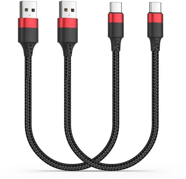 Alt view image 8 of 14 - 1.5ft USB C Cable, 2 Pack USB to USB C Cable 18 inch, Braided Type C Charger Cord Fast Charging for iPhone 17 16 15 Pro Max, Samsung Galaxy S25 S24 S23, Pxiel,USBC Short Cable for Car