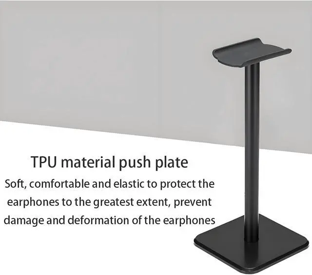 Alt view image 9 of 14 - Headphone Stand, Universal Aluminum Metal Holder for AirPods Max, HyperX Cloud II, Xbox One, Turtle Beach, Sennheiser, Sony, Bose, Beats PC Gaming Headset Display & Bluetooth Headphones (Black)