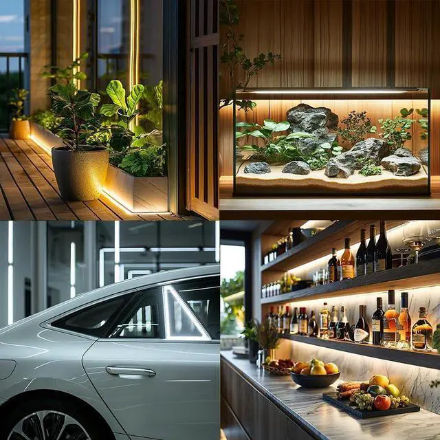Alt view image 14 of 14 - Led Strip Lights, 5V USB LED Lighting COB Short LED Strip Light White Flexible Not Dimmable led Light for Display Cabinet, Living Room,DIY Home COB Lighting Decor tv Lights (3.28FT 6500K)